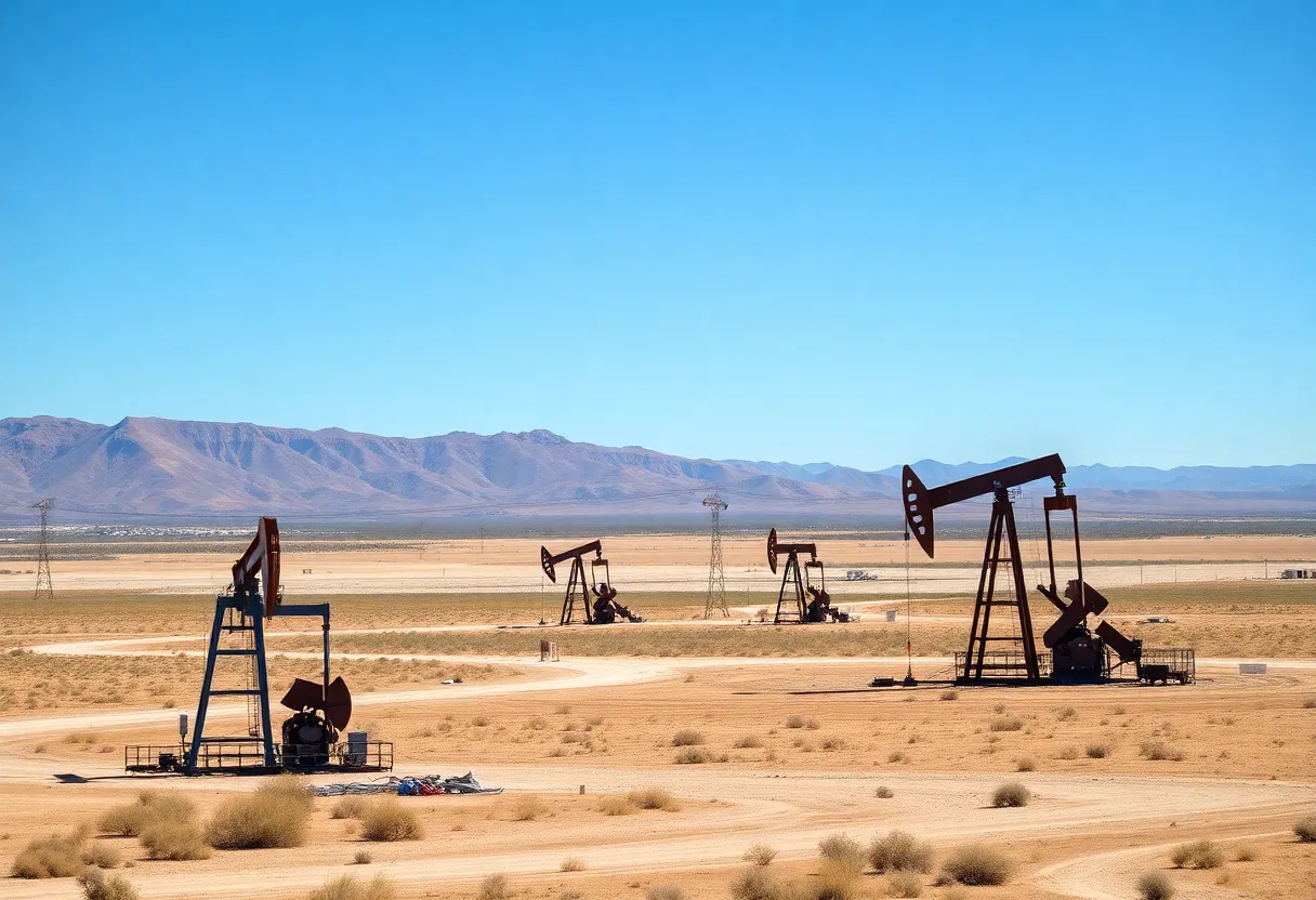 Oil wells in Kern County, California