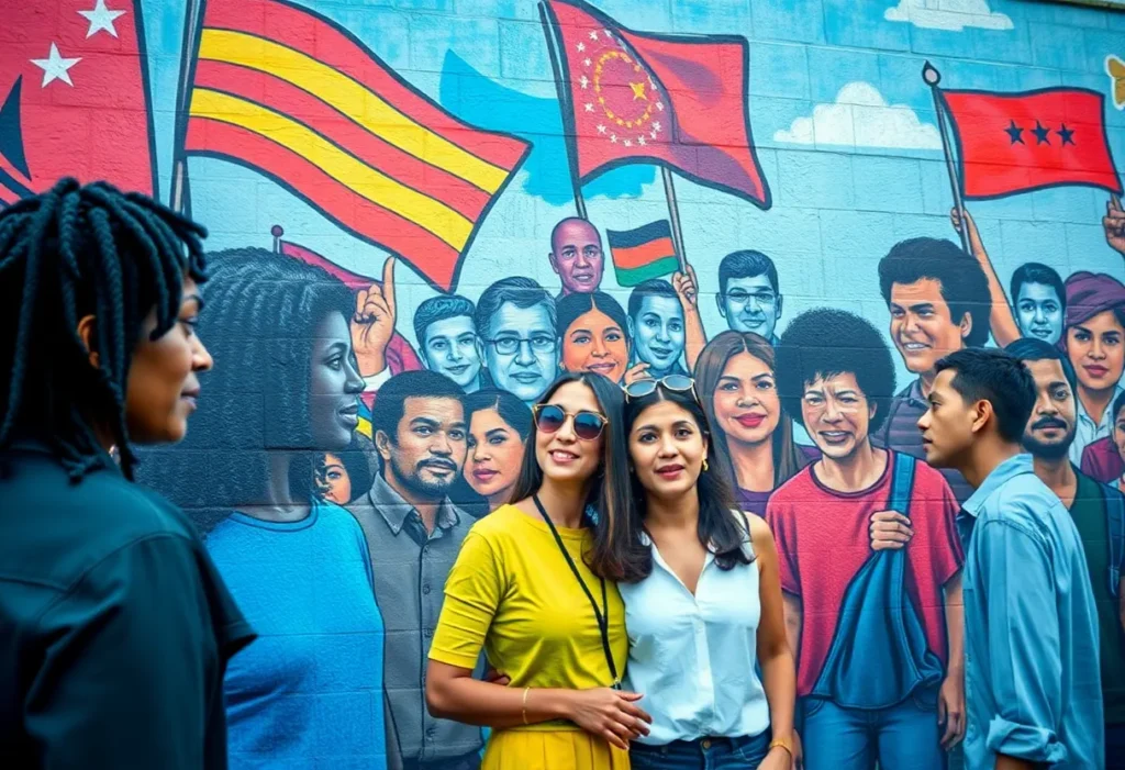 Concept design for a mural representing freedom and free speech