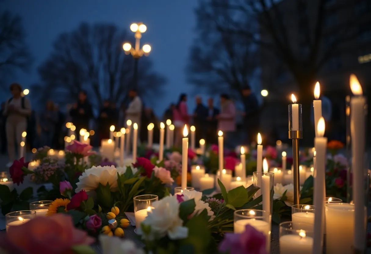 A candlelight vigil commemorating Charlie Kirk