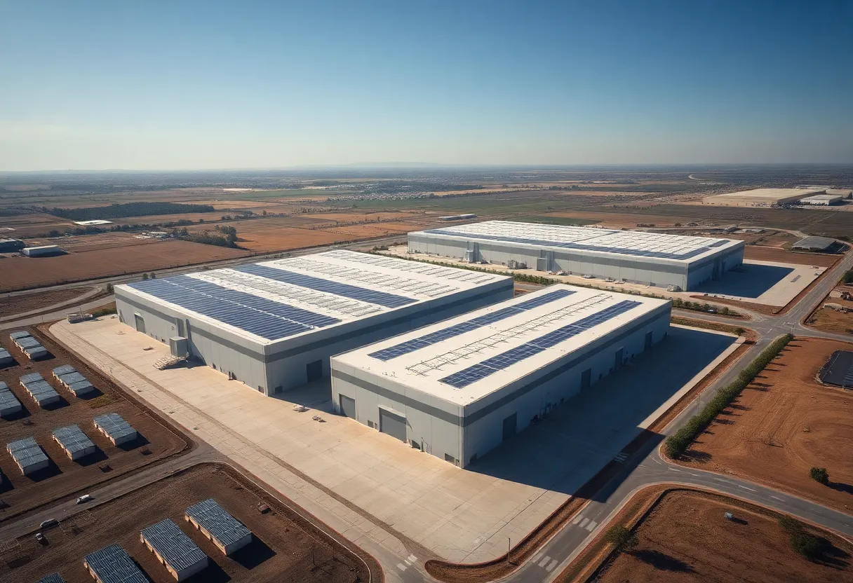 Construction site for Costco warehouses in Tracy, California