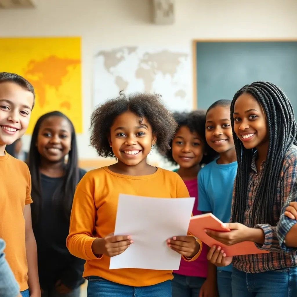 A diverse group of students engaged in learning, representing support for former foster youth.