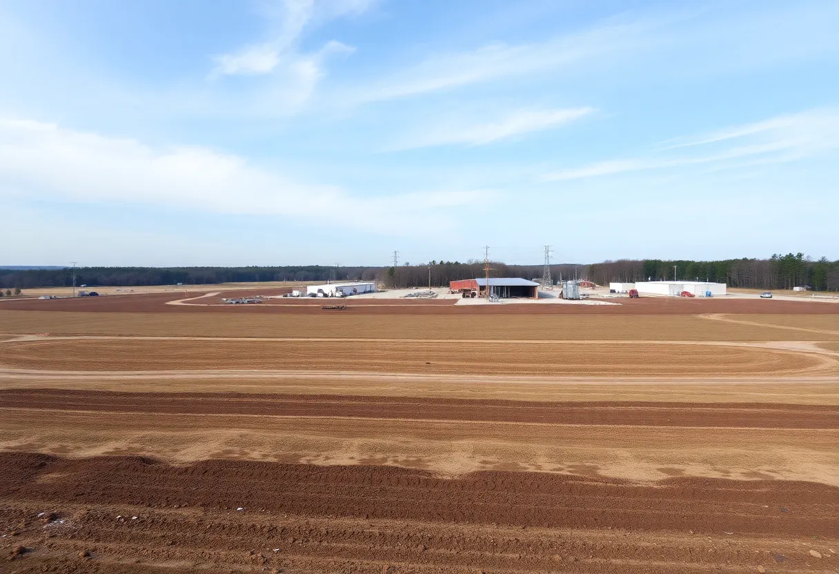 Empty land in Edgecombe County intended for Natron Energy gigafactory