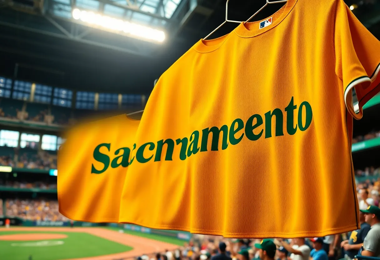 New Sacramento alternate jerseys of the Oakland Athletics