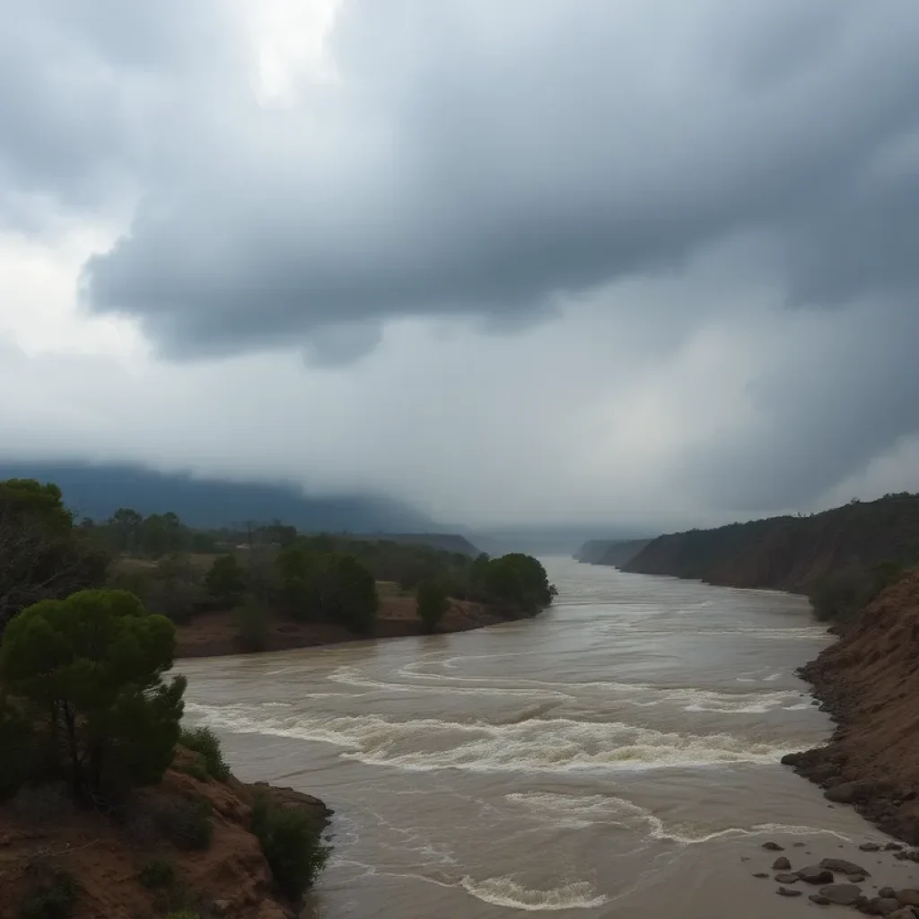Flooding in Southern California with heavy rain and mudslides