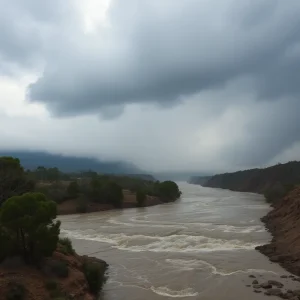 Flooding in Southern California with heavy rain and mudslides
