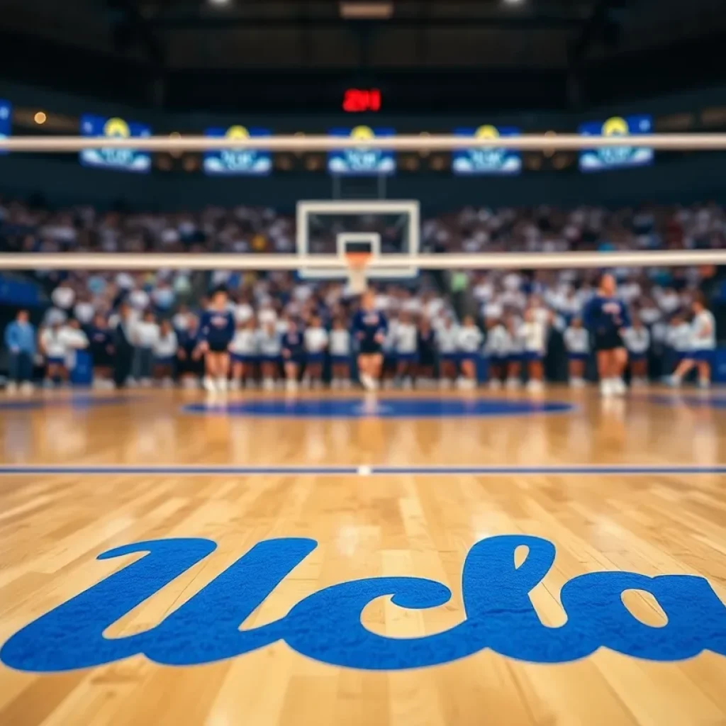 UCLA men's volleyball team during a match