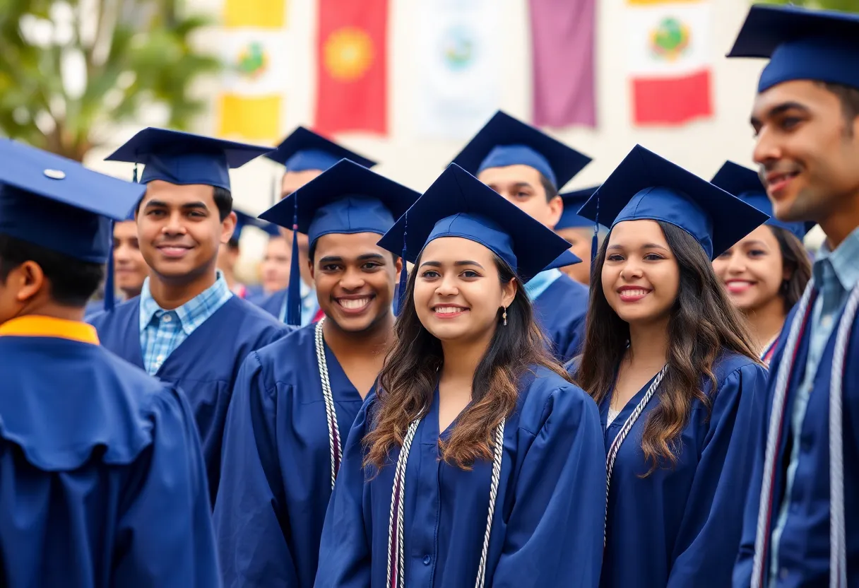 Graduation ceremony for Latino students at Vanguard University