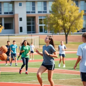 Student-athletes training at Vanguard University with modern facilities