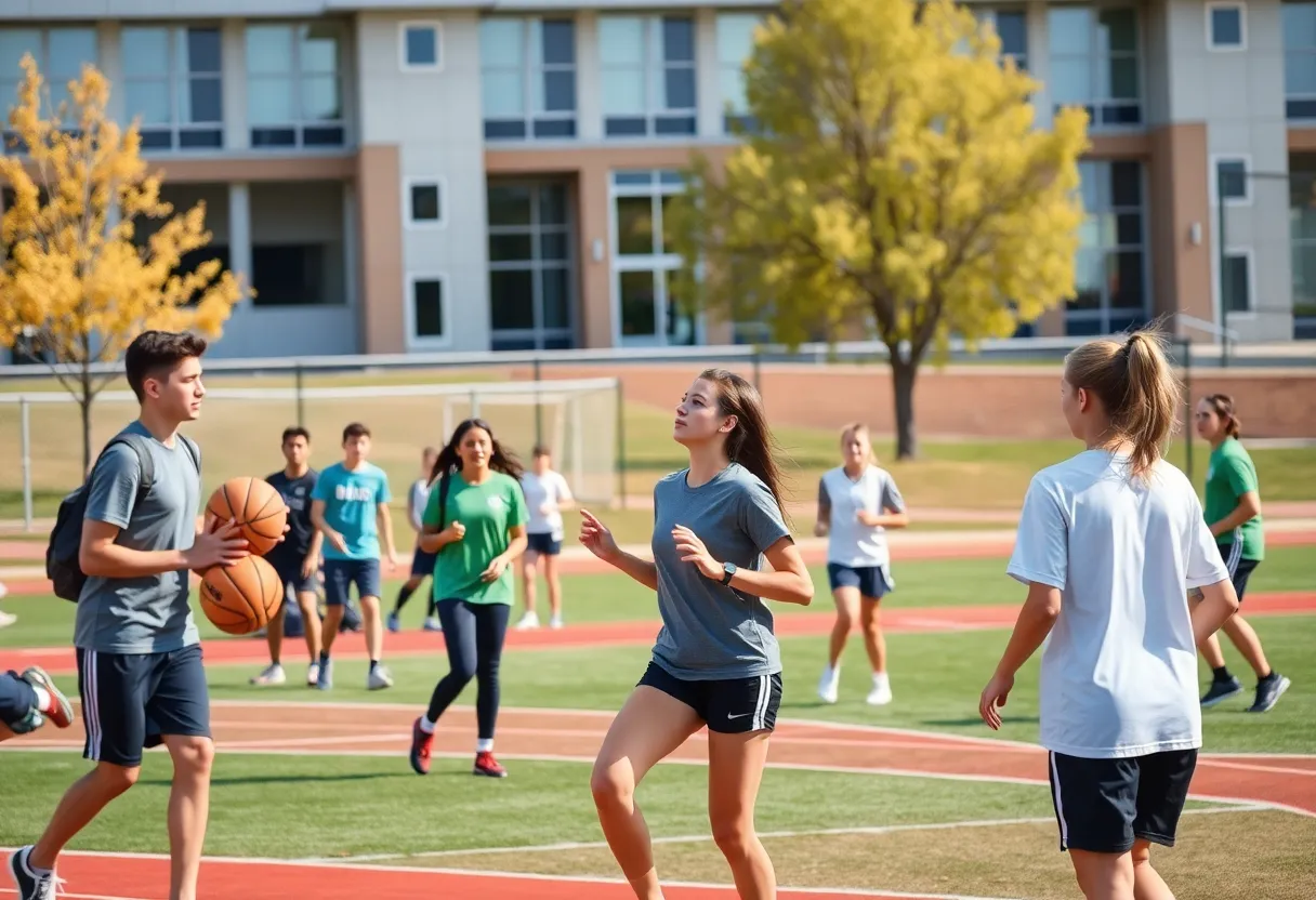 Student-athletes training at Vanguard University with modern facilities