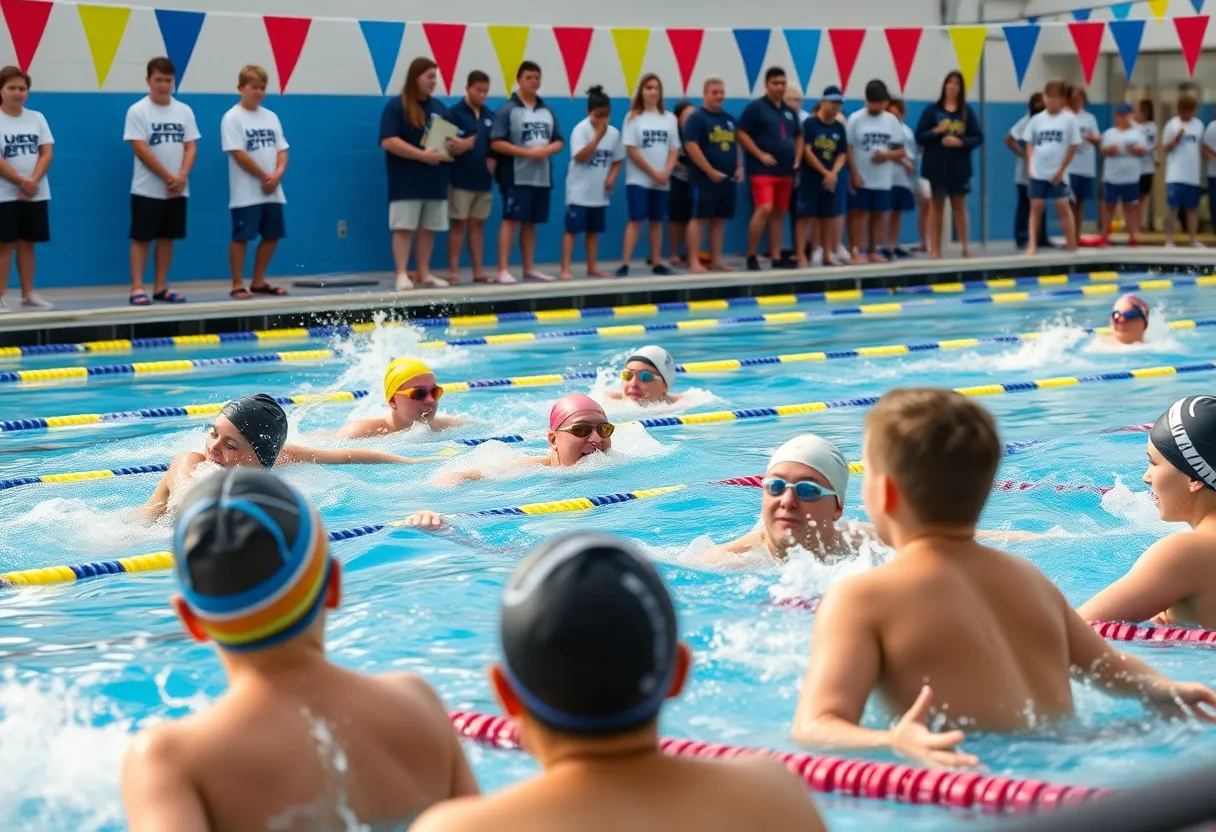 Swimmers competing at the Coastal Carolina Aquatic Association Championships