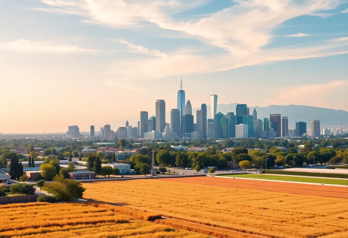 California skyline illustrating economic growth