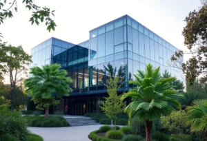 Exterior view of GEICO's new office building in Palo Alto, California
