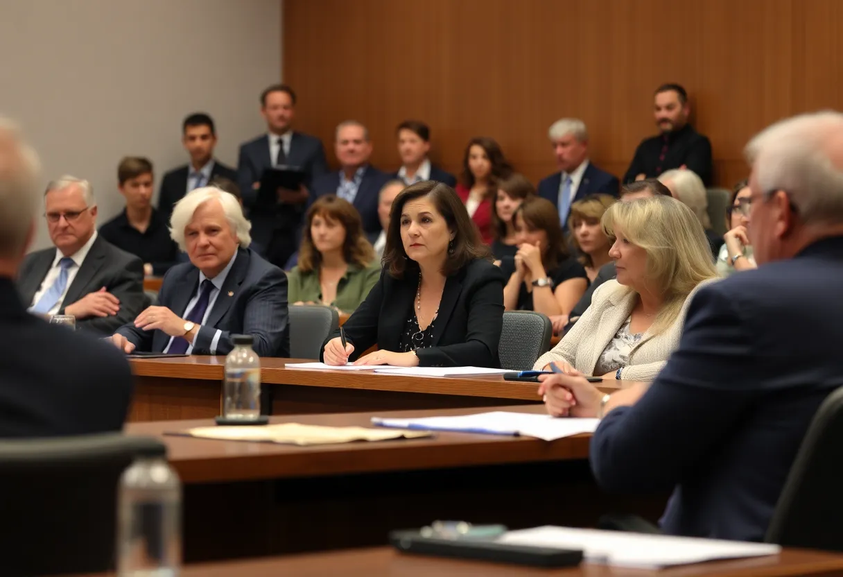 Huntington Beach city council meeting discussing election integrity.