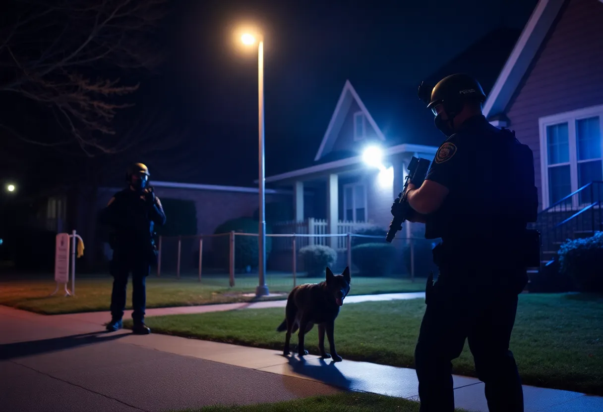 Huntington Beach SWAT team during a police operation