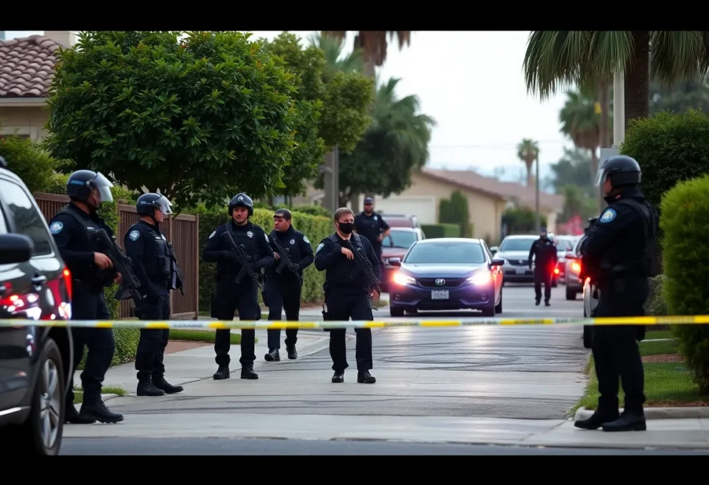 Police activity during a homicide investigation in Huntington Beach.
