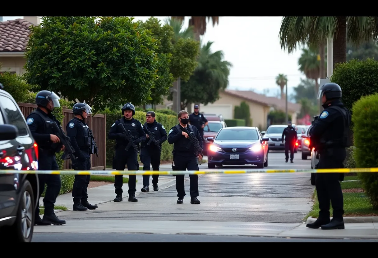 Police activity during a homicide investigation in Huntington Beach.